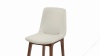 LeBlanc - LeBlanc Side Chair, Taupe Vegan Leather and Walnut