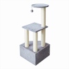 Show in main carousel: Two By Two The Wisteria 42.9-in Plush Cat Tree & Condo, Grey, Medium slide 10 of 10
