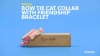 Show in main carousel: Pettsie Bow Tie Cotton Breakaway Cat Collar with Friendship Bracelet, Orange, 8 to 11-in neck, 3/8-in wide slide 6 of 7