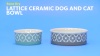 Show in main carousel: Bone Dry Lattice Non-Skid Ceramic Dog & Cat Bowl, 1.5-cup, Nautical Blue slide 10 of 11