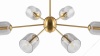 Grace - Grace Chandelier, Brass and Smoked Glass