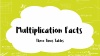 Multiplication Facts PowerPoint - Three Times Tables