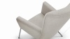 CH445 - CH445 Wing Chair, Wheat Gray Cashmere Wool