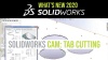 solidworks cam 2020 tab cutting