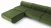 Leo - Leo Sectional, Left Chaise, Lichen Plush Velvet