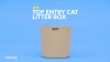 Show in main carousel: IRIS Top Entry Cat Litter Box with Scoop, Gray/White, Large slide 8 of 10
