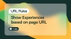 Show Experiences based on page URL
