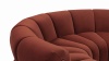 River - River Sectional, Crescent, Russet Plush Velvet