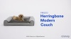Show in main carousel: Frisco Herringbone Modern Couch Dog & Cat Bed, Brown, Large slide 6 of 8