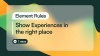Show your Experience in the right place