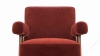 Pierre Jeanneret - Pierre Jeanneret Lounge Chair, Burgundy Silken Velvet