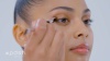 Video demonstrating the application of eye makeup using the Corner Brush Eye Stamper