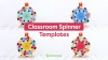 Classroom Spinner Template - Synonym Activity
