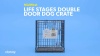 Show in main carousel: MidWest LifeStages Double Door Collapsible Wire Dog Crate, 48 inch slide 10 of 12