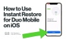Duo Mobile Instant Restore for iOS Video