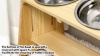 Show in main carousel: Wisfor Elevated Wooden Dog Feeding Stand with Stainless Steel Bowls, 2-cup slide 8 of 8