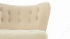 Petra - Petra Chair,  White Short Hair Sherpa