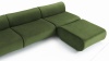 Leo - Leo Sectional, Right Chaise, Lichen Plush Velvet