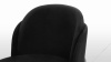 Aben - Aben Dining Chair, Black Plush Velvet and Black