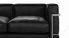 Corbusier - Corbusier Petit Modele Three Seater Sofa, Midnight Black Premium Leather