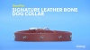 Show in main carousel: OmniPet Signature Leather Bone Dog Collar, Black, 24-in slide 5 of 6