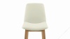 LeBlanc - LeBlanc Side Chair, Eggshell Vegan Leather and Natural Ash