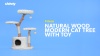 Show in main carousel: Frisco Natural Wood Modern Cat Tree with Toy, Ivory, Small slide 7 of 8