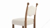 Boheme - Boheme Side Chair, Cream Teddy Sherpa and Walnut Stain