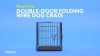 Show in main carousel: Paws & Pals Oxgord Double Door Collapsible Wire Dog Crate, 24 inch slide 10 of 12