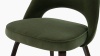 Executive Style - Executive Style Armless Dining Chair, Olive Green Velvet and Walnut