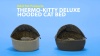 Show in main carousel: K&H Pet Products Thermo-Kitty Bed Deluxe Indoor Heated Cat Bed, Tan/Leopard, Large slide 11 of 14